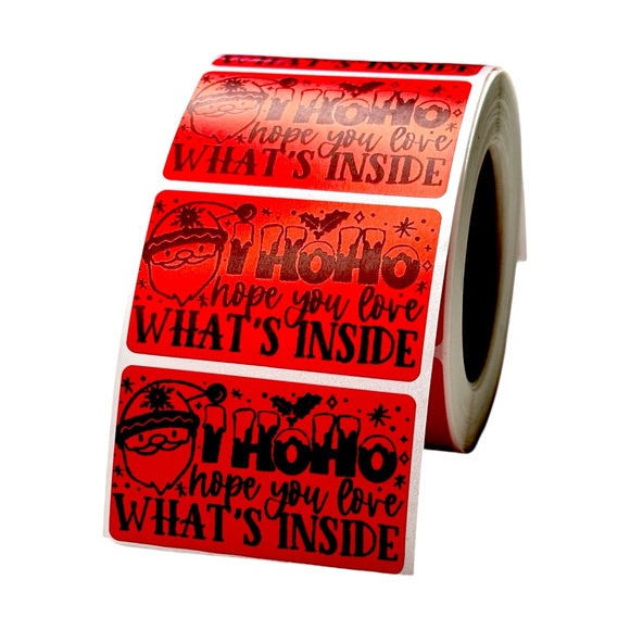 Christmas Thank you stickers | I hope you love what's inside sticker label 2" - Picture 4 of 6